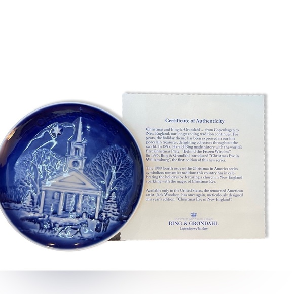 BING & Grondahl Christmas in America Vintage Plates - Set of 6 - Picture 7 of 15